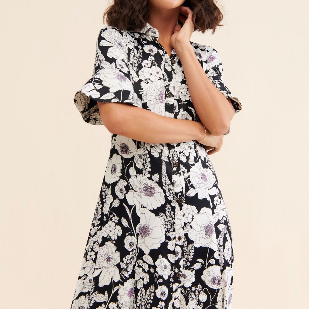 ANTHROPOLOGIE Maeve Floral Printed Dress Size Small